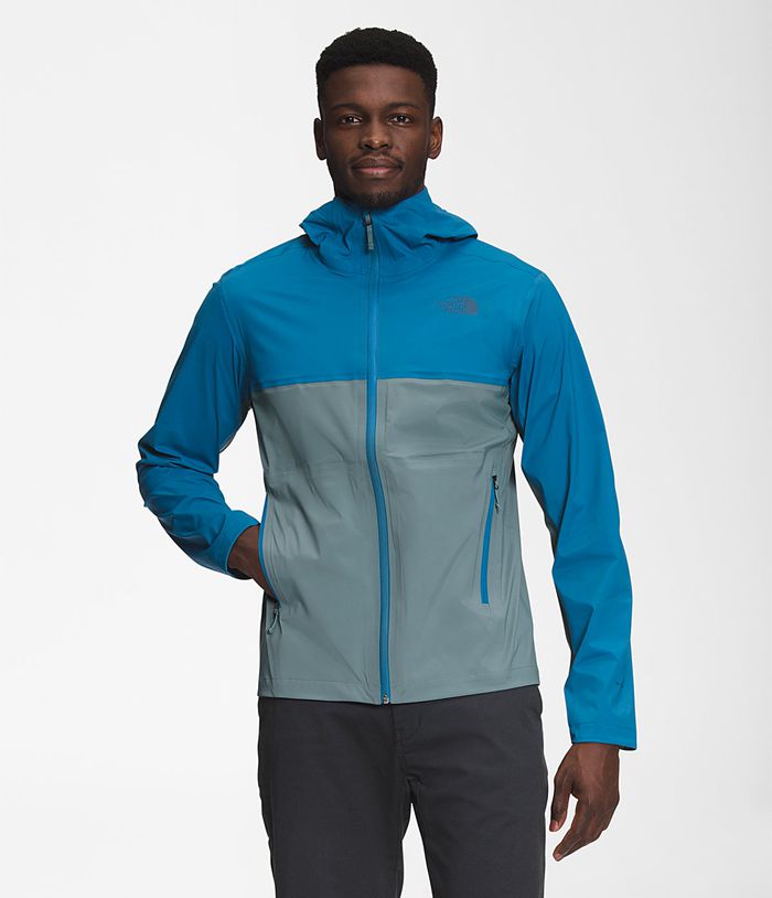 The North Face Regenjas Heren West Basin Dryvent™ WCYN92705 - Blauw/Grijs